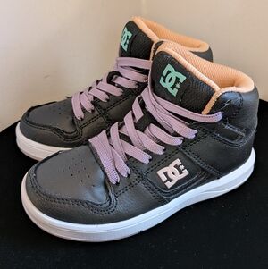 DC Kids High-Top Sneakers Black, Purple, Orange & Blue Size 11